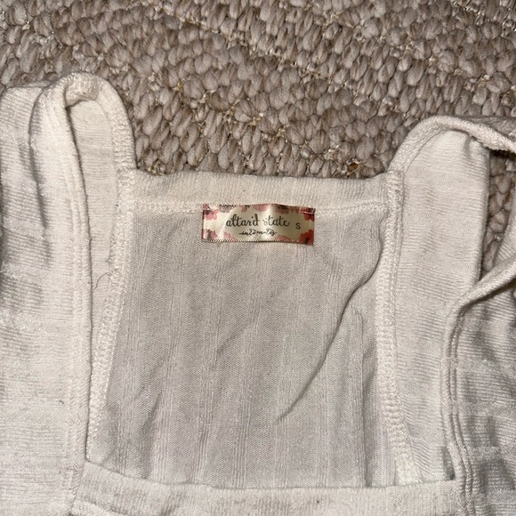 Altar'd State Cream Ribbed Tank Top - Picture 2 of 2